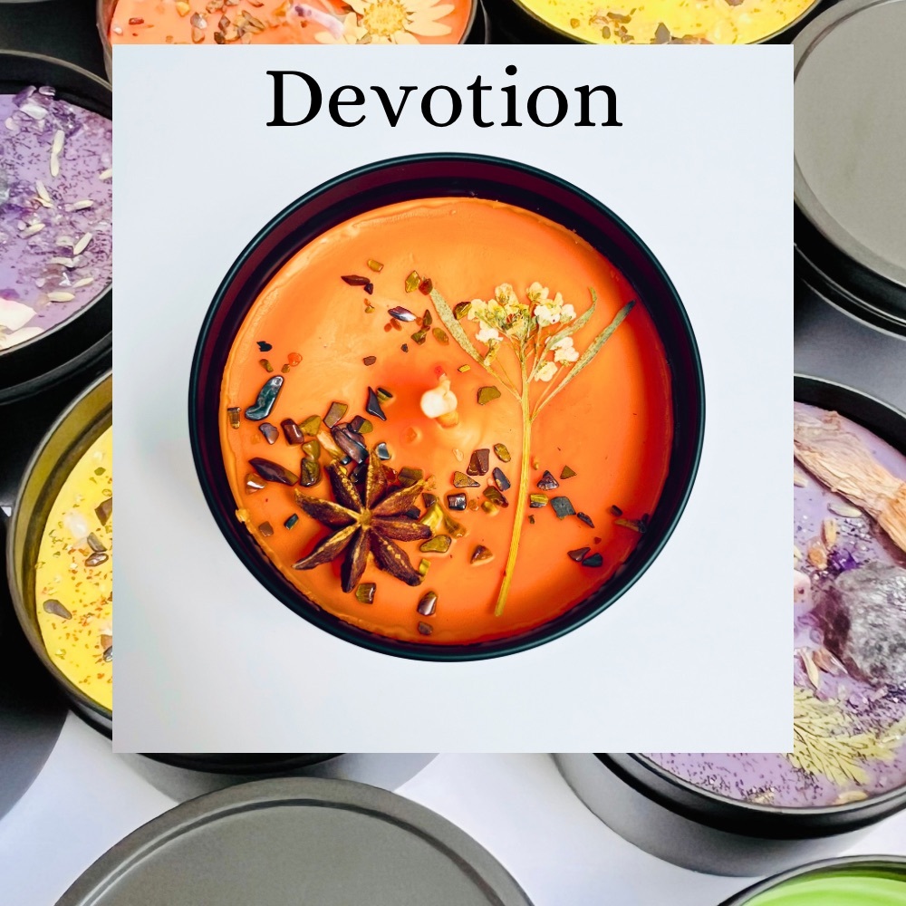 Manifestation Scented Candle with Floral Accents